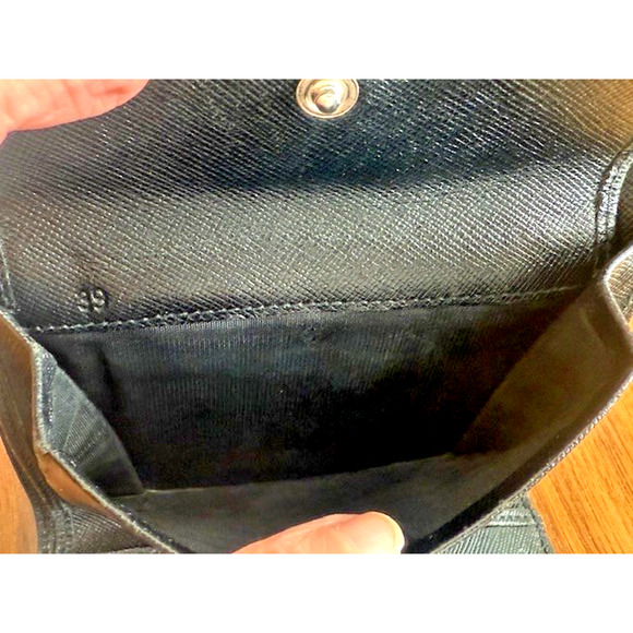 Authentic Vintage Prada Nylon & Leather Medium Trifold Black Wallet - Picture 12 of 16